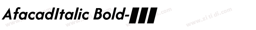 AfacadItalic Bold字体转换